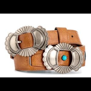 Women’s Leather and Turquoise Western Belt Small